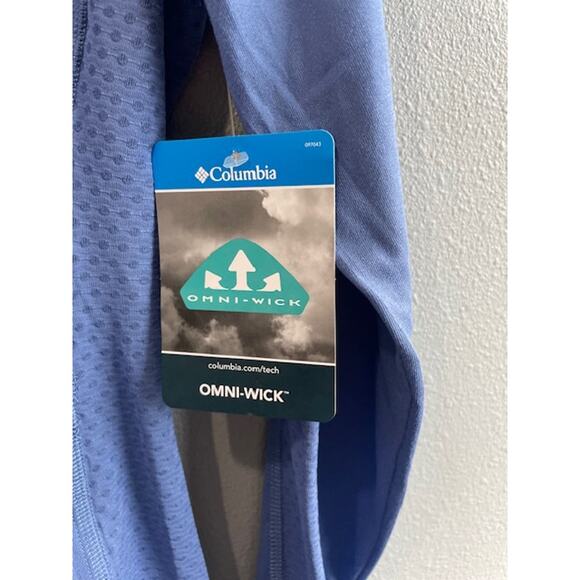Columbia Omni-Wick Men's‎ Size Small Long-Sleeve Pullover Shirt Blue NWT - Picture 4 of 7